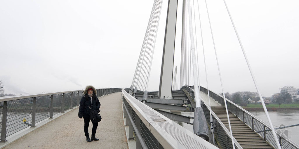 This bridge is only for pedestrians and bicycles