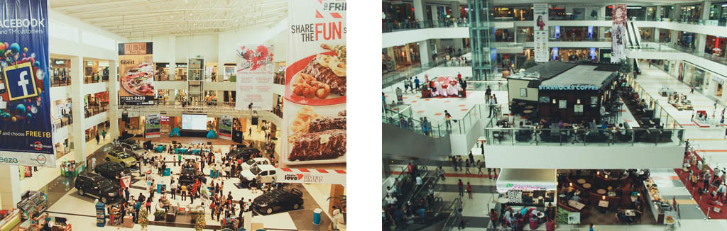 (Left) Abreeza Mall. (Right) SM Primier Lanang