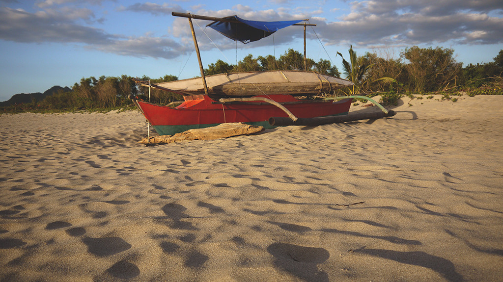 Boat on the beach.