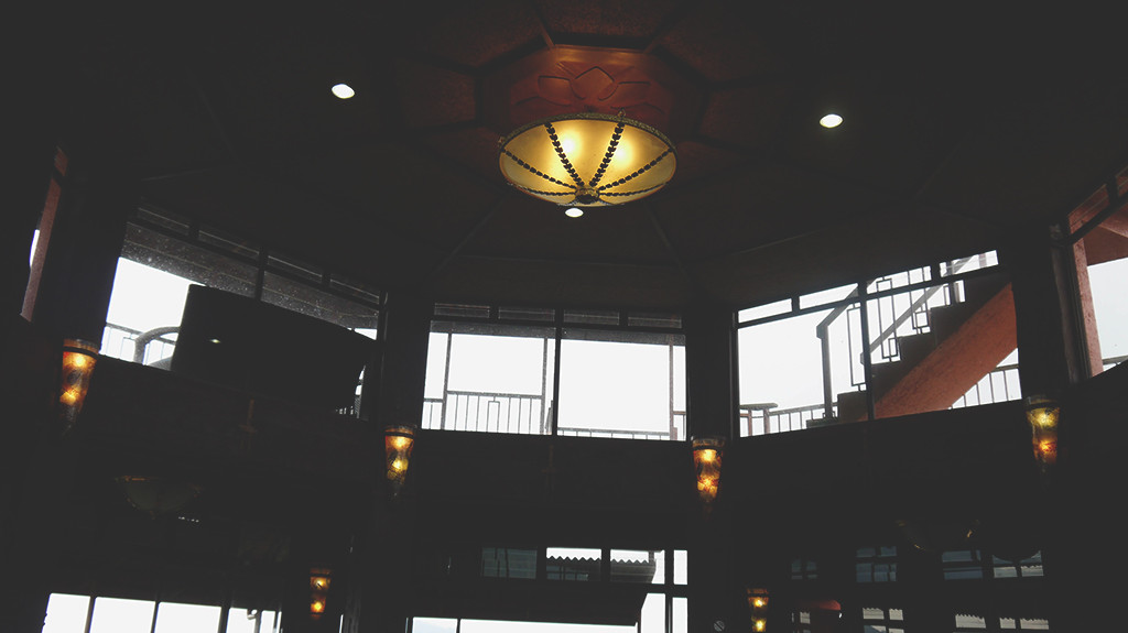 Let there be light. A not so bright light. [Inside Haven Cafe]
