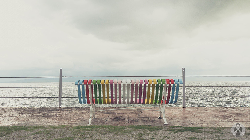 The colorful bench at Sabin Resort Hotel, Ormoc