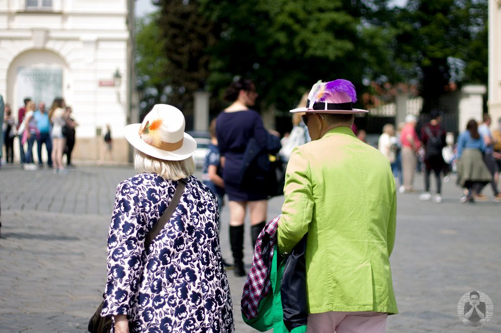 You can be cool but you can never be grandpa-on-luminous-green-blazer-pink-pants-and-hat-with-violet-feathers-on-it cool