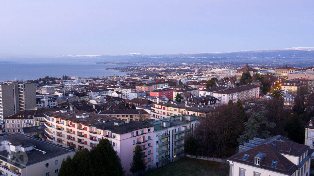 Overlooking Lausanne from our Airbnb