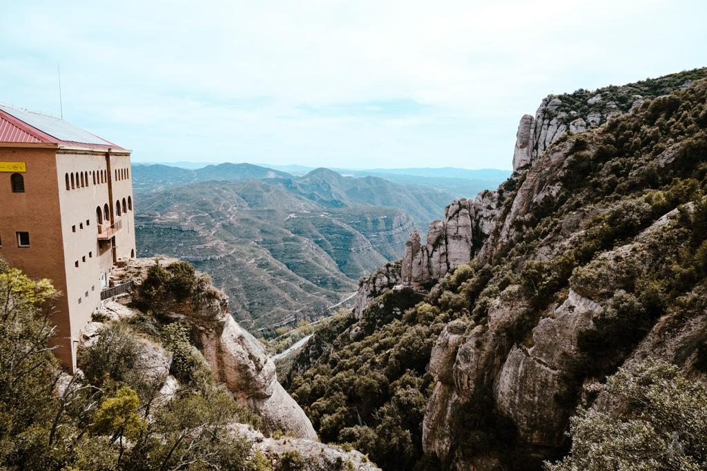 Overlooking the mountains range around Montserrat
