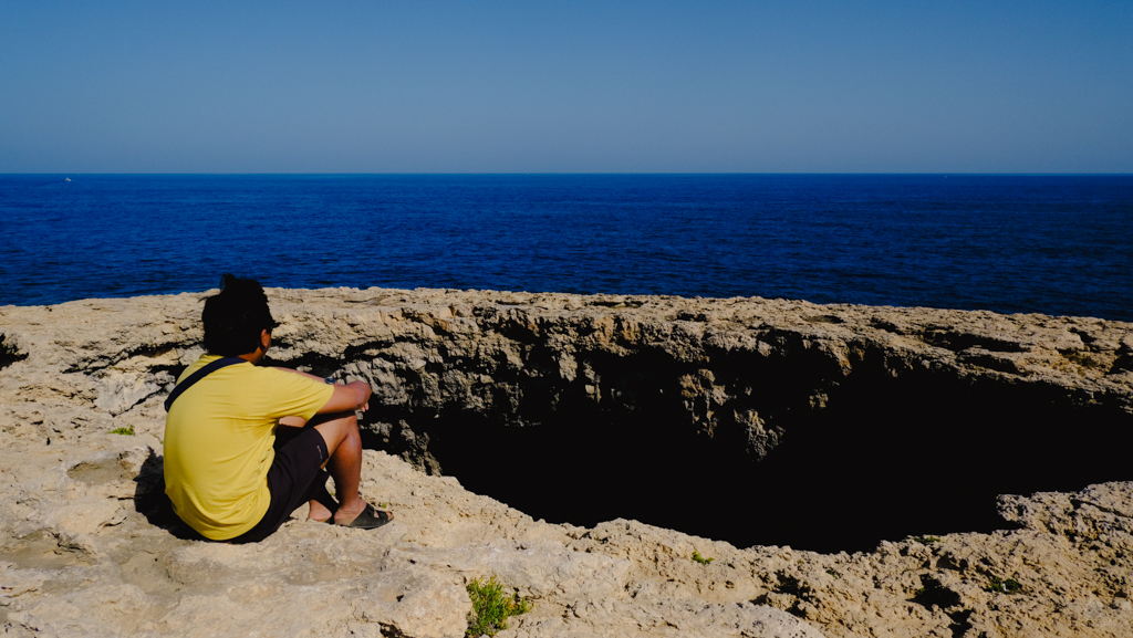 Contemplating at the Coral Lagoon.