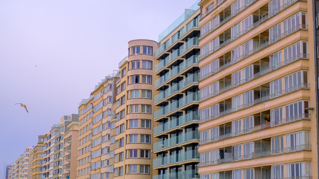 Condominiums facing the sea