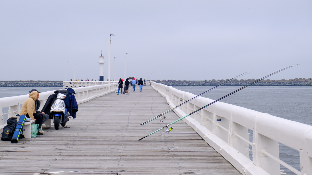 Fishermen at Oostende Pier