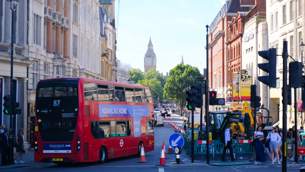 Big Ben viiewed from Trafalgar Square