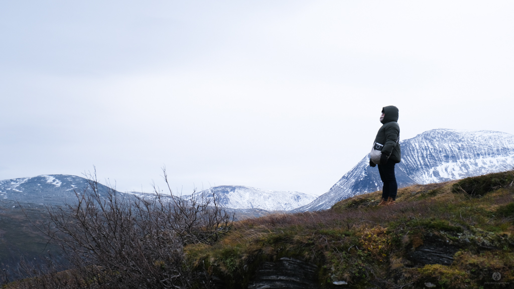 Appreciating the view or catching a breath?