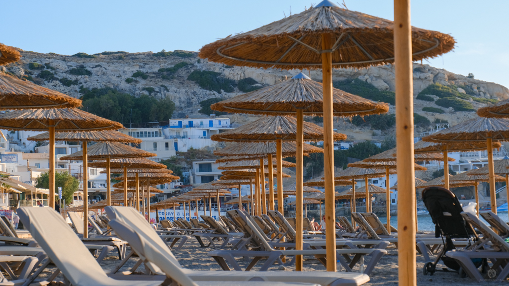 Cabanas at Matala beach
