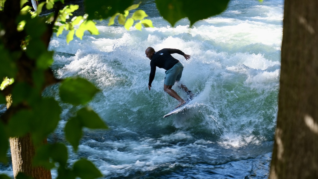 Surfer at Eisbachwelle